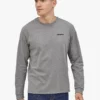PATAGO01 Patagonia Long Sleeve P-6 Logo Responsibili-Tee - Gravel Heather