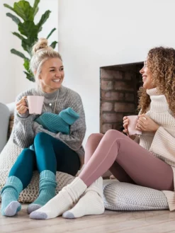 ETERNA01 Yogamatters Organic Cotton Hand-Knitted Socks - Eucalyptus