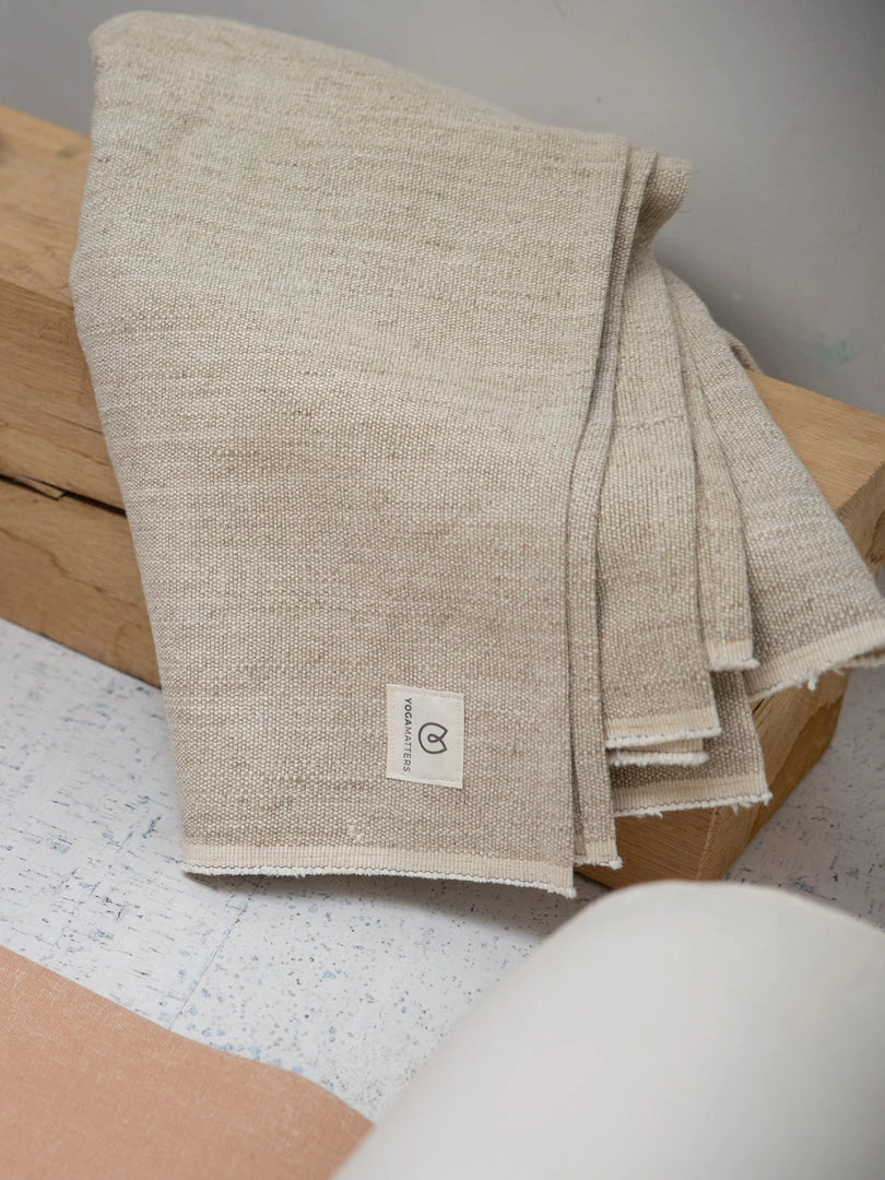 LOYALE01 Yogamatters Hemp & Organic Cotton Yoga Blanket - Natural 4 LOYALE01 Yogamatters Hemp & Organic Cotton Yoga Blanket - Natural