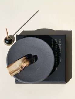 UMECOL01 Wellbeing & Lifestyle Ume Collection Stoneware Smudging Dish - Raw Black