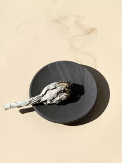 UMECOL01 Wellbeing & Lifestyle Ume Collection Stoneware Smudging Dish - Raw Black