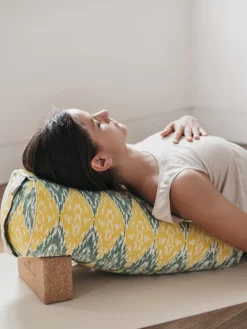 LOYALE01 Yogamatters Spring Ikat Buckwheat Bolster Yoga Bolsters And Cushions