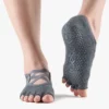 YOGAMA02 Yoga & Meditation GIfts ToeSox Grip Half Toe Elle - Charcoal Grey
