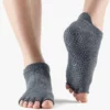 YOGAMA02 ToeSox Grip Half Toe Low Rise - Charcoal Grey Clothing