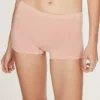 BRAINT01 With Love... Thought Recycled Nylon Seamless Shortie Briefs - Blush