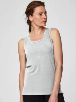 BRAINT01 Thought Bamboo Base Layer Singlet - Grey Marl