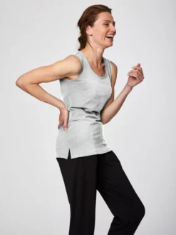 BRAINT01 Thought Bamboo Base Layer Singlet - Grey Marl