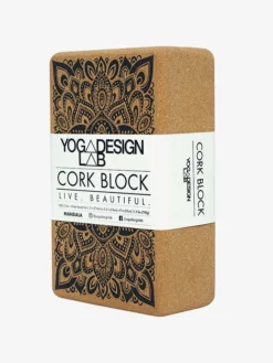 YDLAB01 Yoga Design Lab Cork Brick - Mandala Black Equipment & Accessories