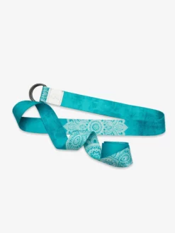 YDLAB01 Yoga Design Lab Yoga Strap - Mandala Turquoise Equipment & Accessories