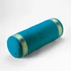 LOYALE01 Yoga Bolsters And Cushions Yogamatters Organic Cotton Gold Trim Bolster - Ocean Green