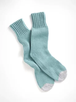 ETERNA01 Yogamatters Organic Cotton Hand-Knitted Socks - Eucalyptus