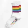 KOMOD01 With Love... Yogamatters Organic Cotton Men's Pride Socks - White
